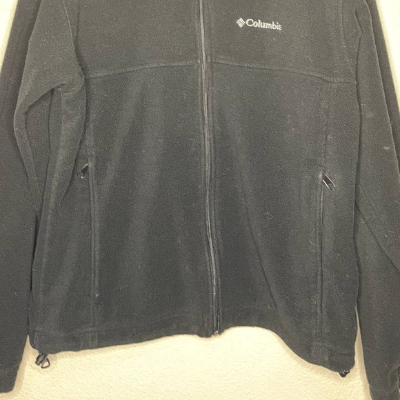 Columbia Fleece Jacket Womens Medium M Black Classic Full Zip Long Sleeve - Picture 7 of 12